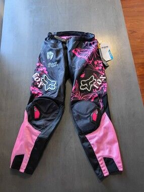 Fox Racing Motorcross Pants Women's/Girls Size 7/8 Pink/Black NWT